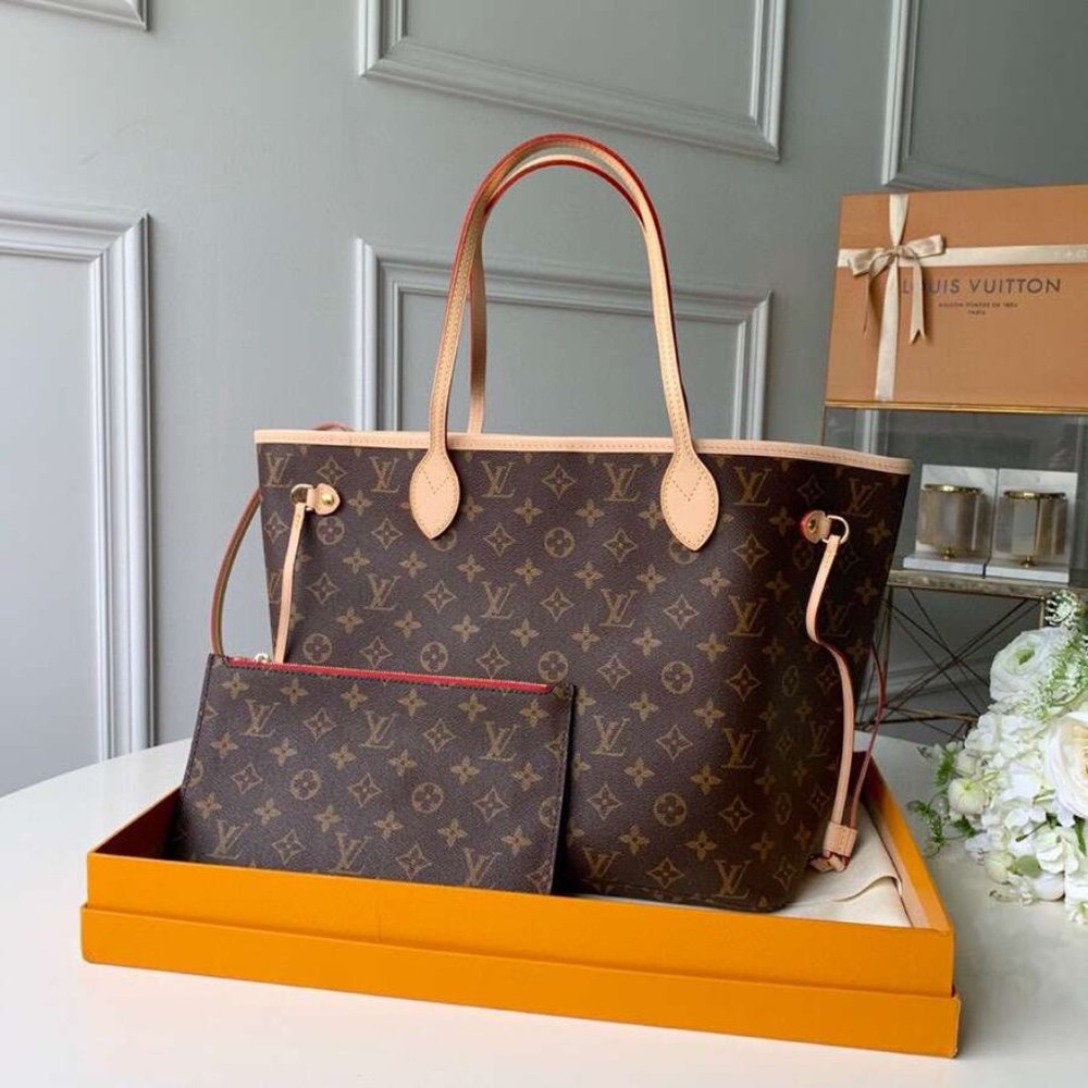 Louis Vuitton NEVERFULL MM Monogram Cherry with Pouch